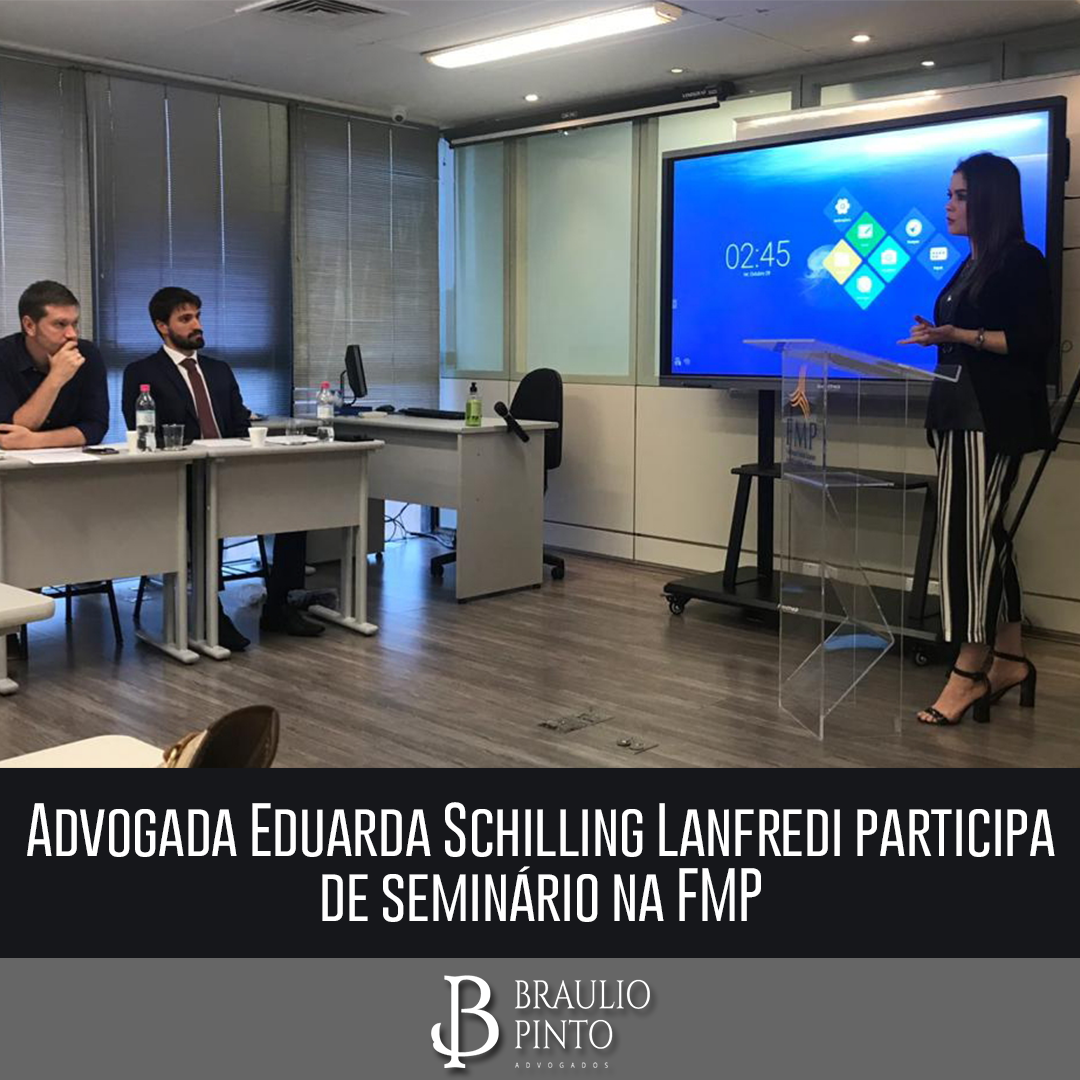 Advogada Eduarda Schilling Lanfredi participa de SeminÃ¡rio da FMP