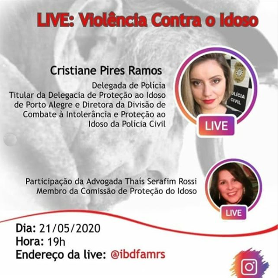 Advogada ThaÃ­s Serafim Rossi participa de live sobre ViolÃªncia contra o Idoso